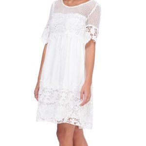 White Lace Shift Dress Size XL